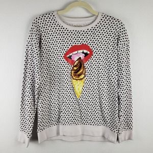 Vans x Kendra‎ Dandy Women's Size xs Ice Cream Crewneck Sweatshirt Dots Pop Art